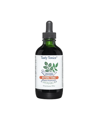 Vitanica Bitters Tonic - Digestive Health Tonic - Digestion Supplement with Dandelion Root, Orange Peel & Fennel Seed - Vanilla Orange, 4 Fl Oz