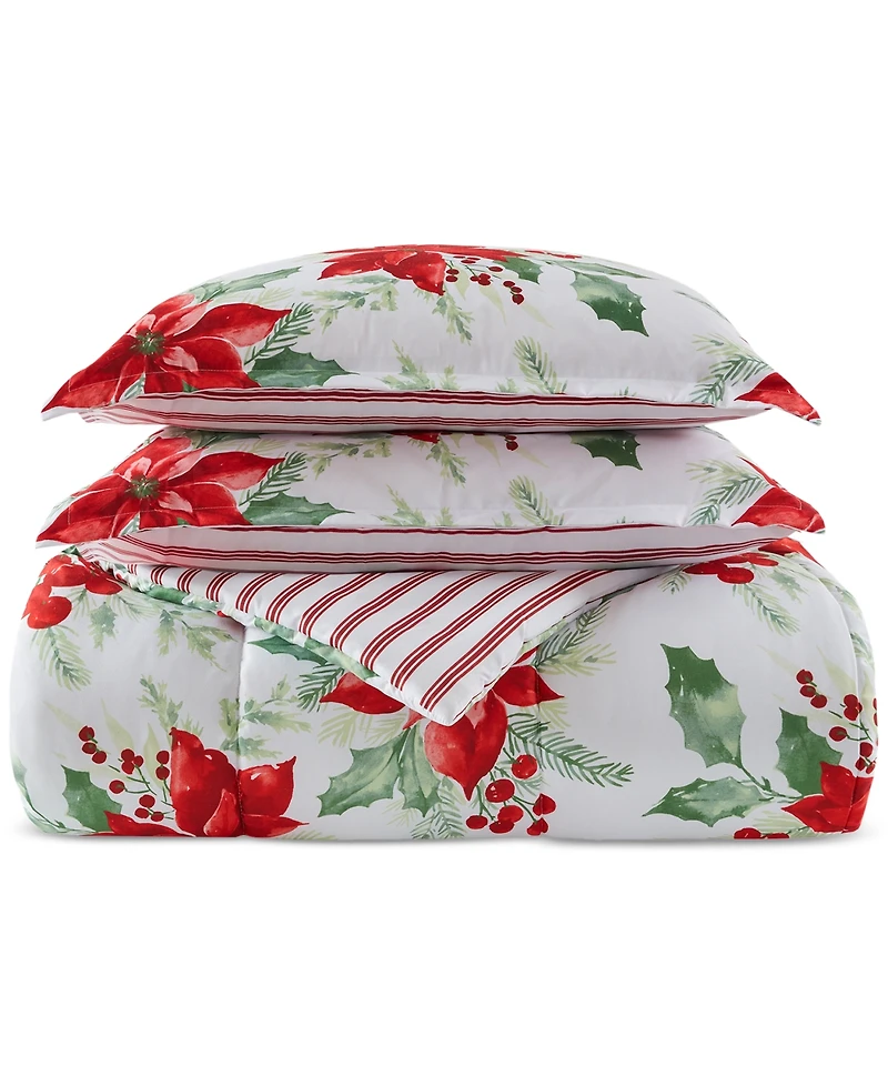 Design Lab Poinsettias 3-Pc. Comforter Sets