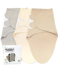 Bublo Baby Girls Swaddle Blanket, 3 Pack Organic Sleep Sacks, Newborn Sack