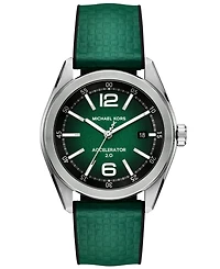Michael Kors Men's Accelerator 2.0 Three-Hand Date Green Nylon and Silicone Watch 42mm