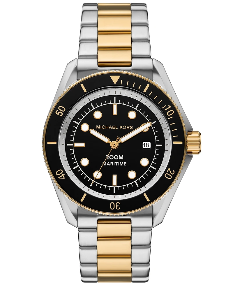 Michael Kors Men's Maritime Three-Hand Two-Tone Stainless Steel Watch 42mm