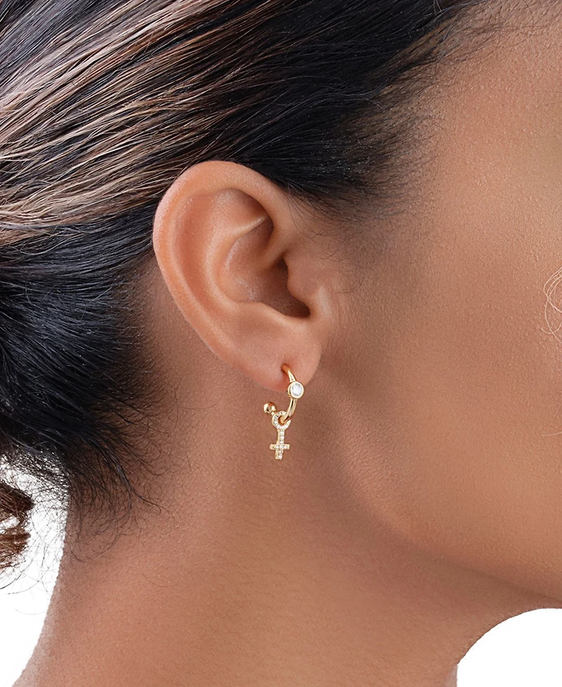 Sterling Forever Women's Freya Hoop Earrings