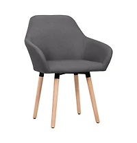 vidaXL Dining Chairs 2 pcs Dark Gray Fabric