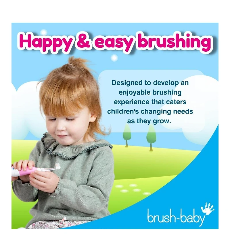 Brush-Baby First Tooth Gift Set | Includes BabySonic Teal Electric Toothbrush, Baby's First Brush & Teether & Chewable Toothbrush For Babies & Toddler