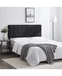 Clara Clark Heavy Duty Adjustable SquareTufted Fabric Headboard - King