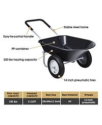 2 Tire Wheelbarrow Cart Heavy-duty Dolly Utility Cart