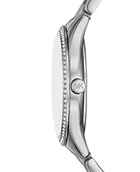 Michael Kors Women's Lauryn Three-Hand Stainless Steel Watch, Earrings and Necklace Gift Set 33mm