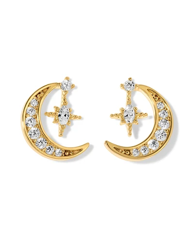 Girls Crew Crystal Stargazer Moon Earrings
