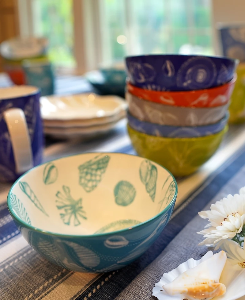 Certified International Seaside Set of 6 All Purpose Bowl, 6.25" 6 Asst
