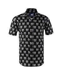 Section 119 Men's Black Pink Floyd Division Bell Button-Down Shirt