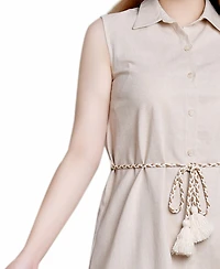 Ny Collection Sleeveless Fringed Dress