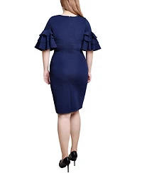 Ny Collection Bolero Sleeve Body Con Dress