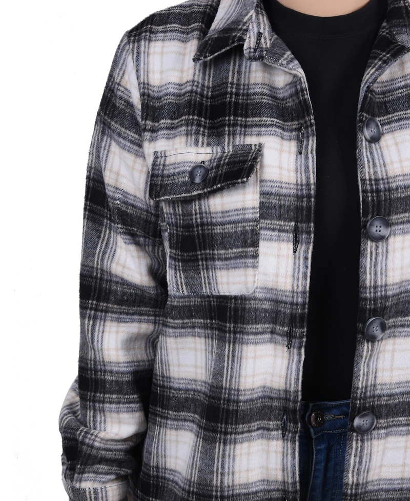 Ny Collection Long Sleeve Twill Shirt jacket