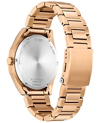 Citizen Eco-Drive Men's Weekender Sport Rose Gold-Tone Stainless Steel Bracelet Watch 41mm