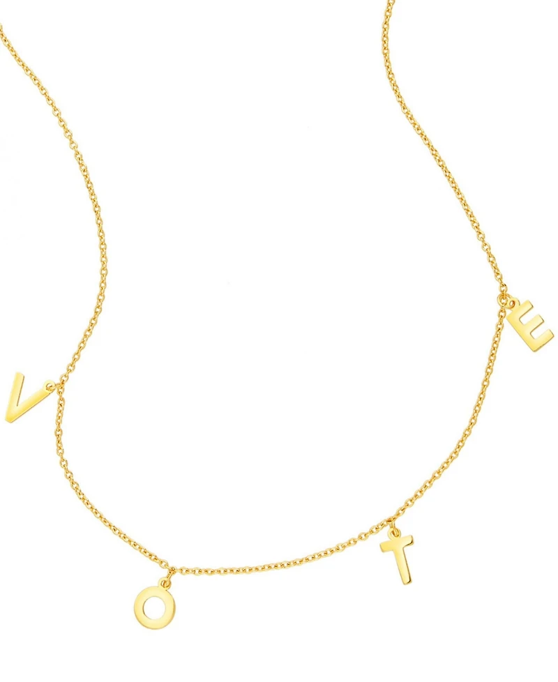 Adornia 14K Gold Plated Vote Necklace