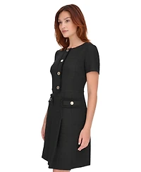 Tommy Hilfiger Women's Round-Neck Fringe-Trim Dress