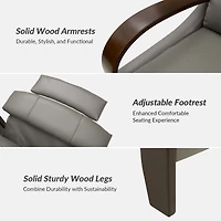 Alex Genuine Leather Manual Recliner