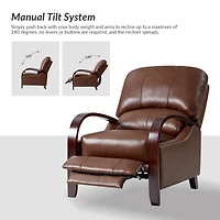 Alex Genuine Leather Manual Recliner