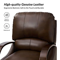 Alex Genuine Leather Manual Recliner