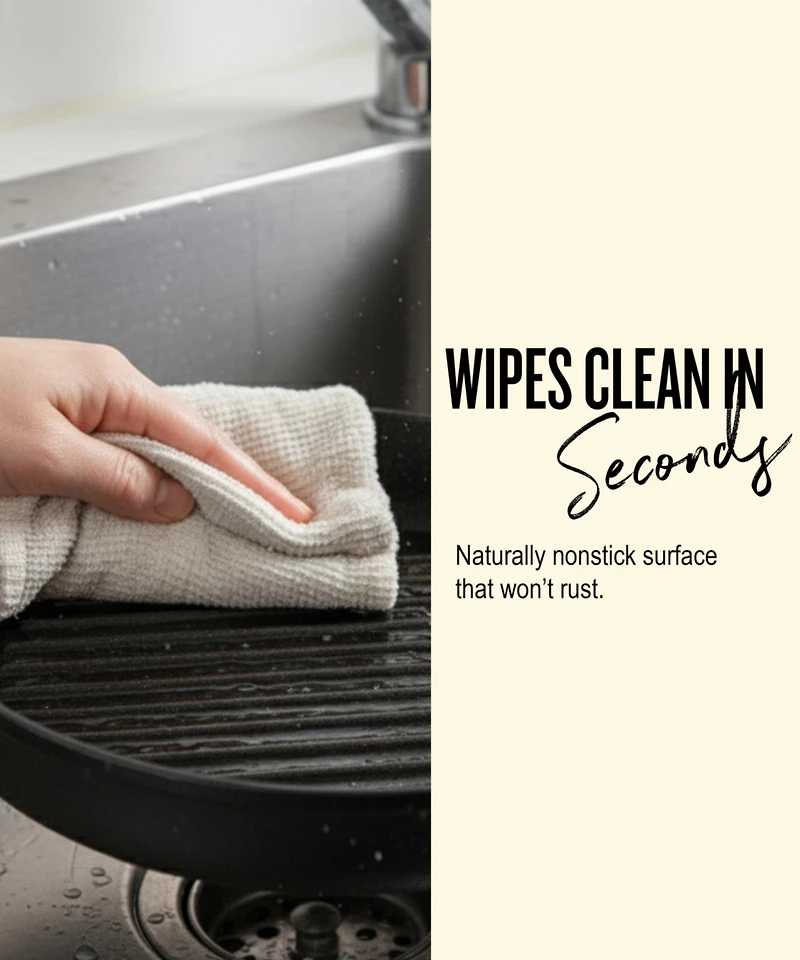 Alva Nori 11" Pre-Seasoned Cast Iron Grill Pan