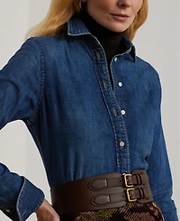Lauren Ralph Women's Straight-Fit Denim Shirt