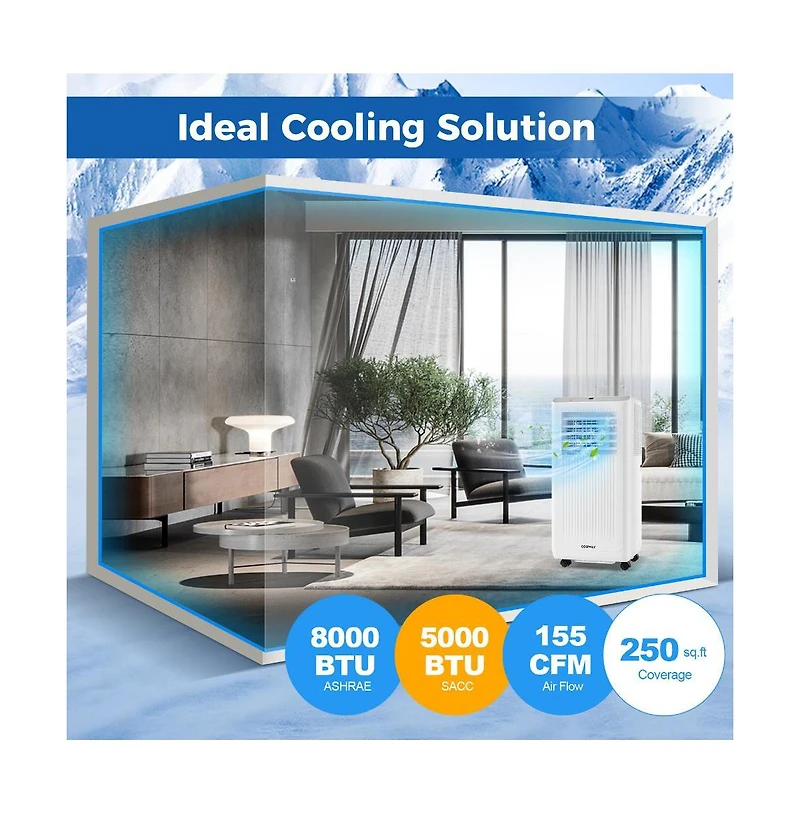 Btu Portable Air Conditioner 3 in 1 Ac Unit Fan and Dehumidifier
