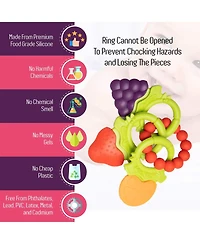 Sperric Baby Teething Toys for Newborns 0-6 Months | Textured Silicone Teethers for Infants 6-12 Months | Bpa Free | Sensory Exploration | Fruit Shape