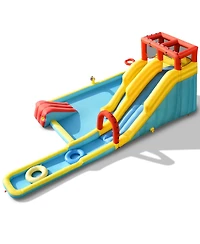Inolait 7-in-1 Inflatable Dual Slide Water Park Bounce House With 680W Blower