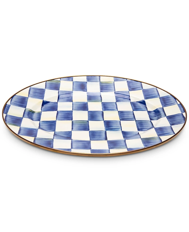 Mackenzie- Childs Royal Check Small Oval Platter