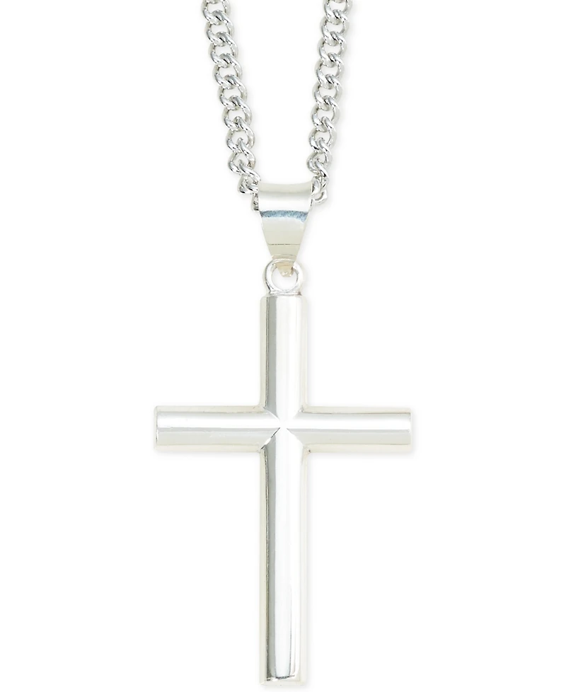 Cross Pendant Necklace in Sterling Silver