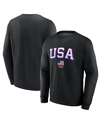 Fanatics Men's Black Team Usa Logo Victory Pullover Sweatshirt