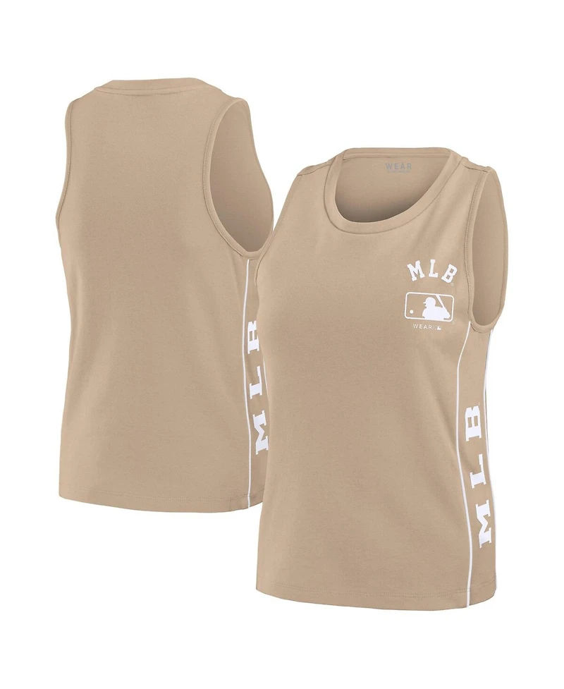 Wear by Erin Andrews Women's Tan Mlb Tonal Tank Top