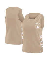 Wear by Erin Andrews Women's Tan Mlb Tonal Tank Top