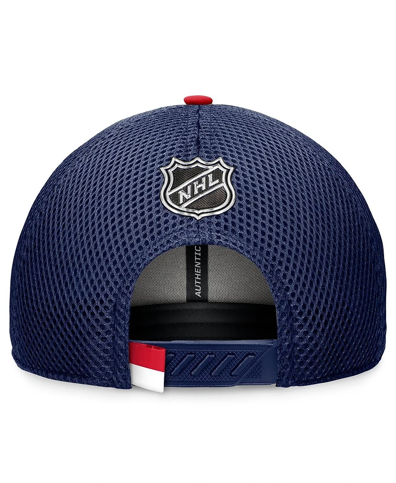 Fanatics Men's Navy Columbus Blue Jackets 2024 Nhl Draft On Stage Trucker Adjustable Hat