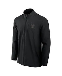 Fanatics Men's Black Milwaukee Brewers Front Office Woven Full-Zip Jacket
