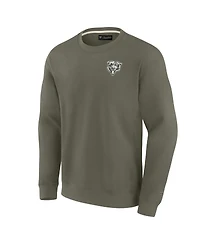 Fanatics Men's and Women's Olive Chicago Bears Super Soft Pullover Crew Sweatshirt