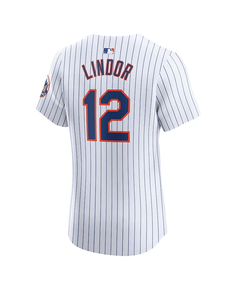 Nike Men's Francisco Lindor White New York Mets Home Elite Jersey