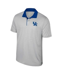Colosseum Men's Gray Kentucky Wildcats Big Tall Tuck Striped Polo