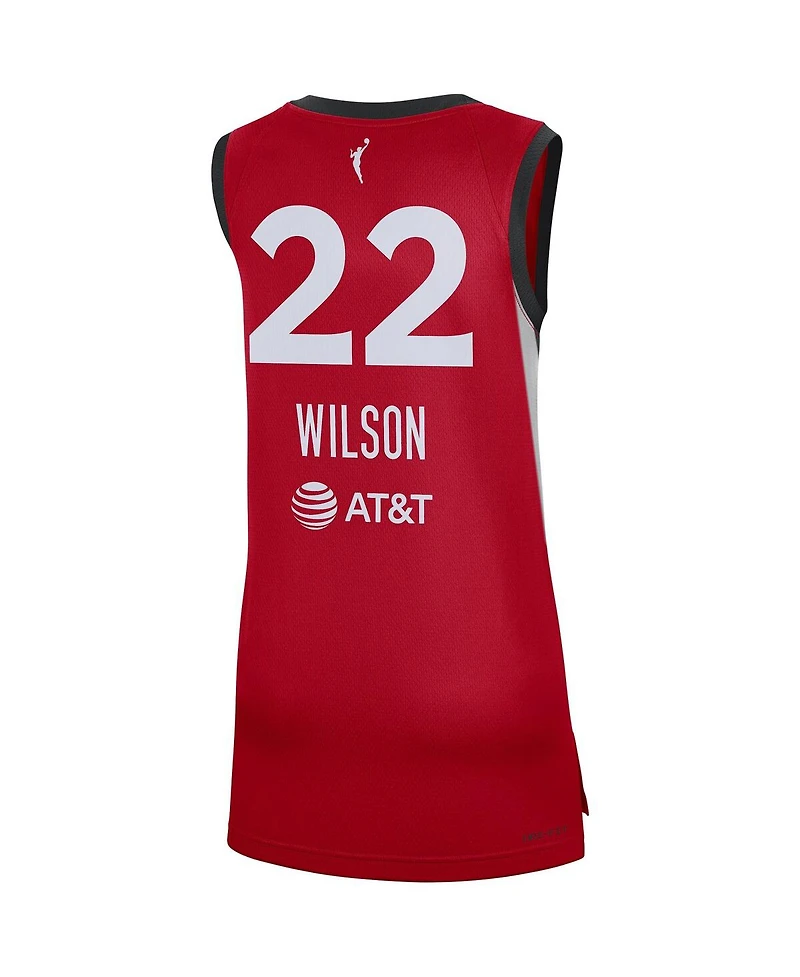 Nike Men's and Women's A'ja Wilson Red Las Vegas Aces Rebel Edition Player Jersey