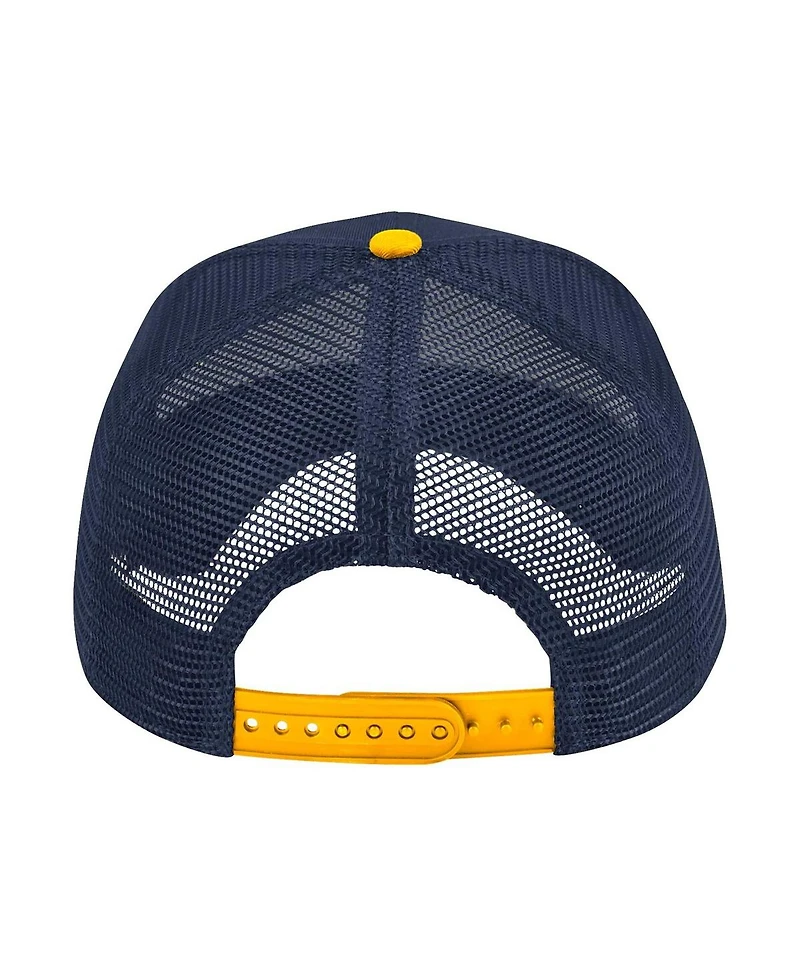 Colosseum Men's Navy Marquette Golden Eagles Wyatt Primary Team Trucker Adjustable Hat