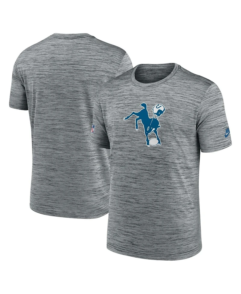 Nike Men's Gray Indianapolis Colts Velocity Alternate Logo Performance T-Shirt