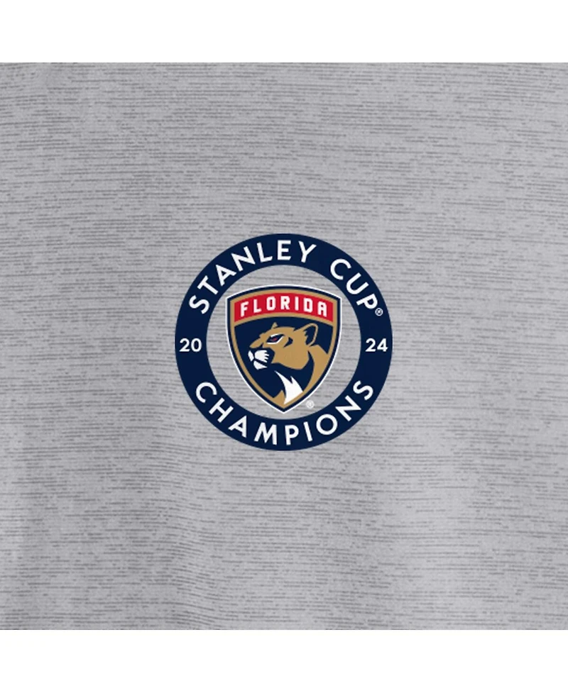 Fanatics Men's Gray Florida Panthers 2024 Stanley Cup Champions Seal Logo Polo Shirt