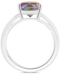 Mystic Topaz Pear Split Shank Solitaire Ring (3-5/8 ct. t.w.) Sterling Silver (Also Pink Topaz)