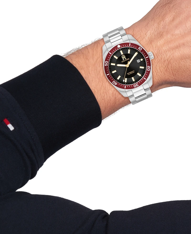 Tommy Hilfiger Men's Automatic Silver Stainless Steel Watch 40mm