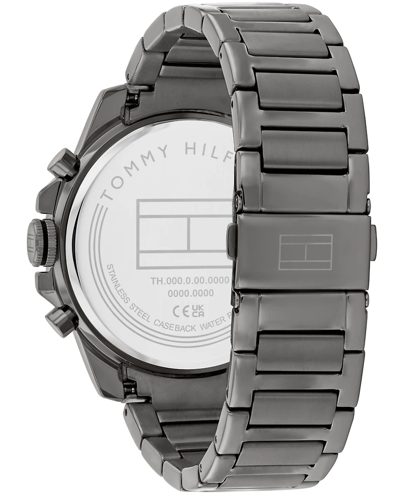 Tommy Hilfiger Men's Quartz Grey Ionic Plated Steel Watch 46mm