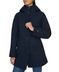 Tommy Hilfiger Women's Hooded Button-Front Coat, Created for Macy's