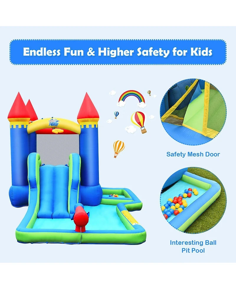 Inolait Kids Inflatable Bounce House Water Slide without Blower