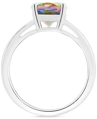 Mystic Topaz Oval Split Shank Solitaire Ring (3-5/8 ct. t.w.) Sterling Silver (Also Pink Topaz)