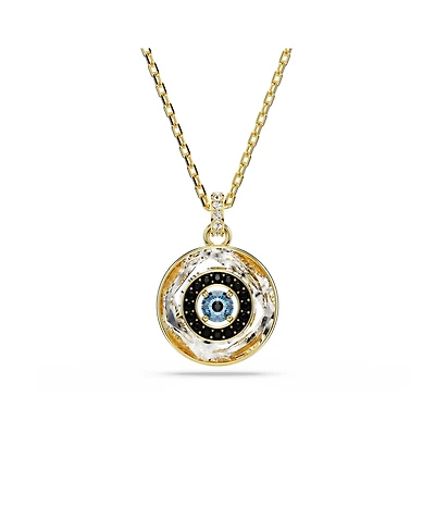 Swarovski Symbolica Pendant, Evil Eye, Small, Multicolored, Gold-Tone Plated Necklace