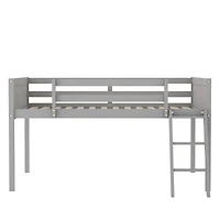 Streamdale Full Wood Low Loft Bed with Ladder